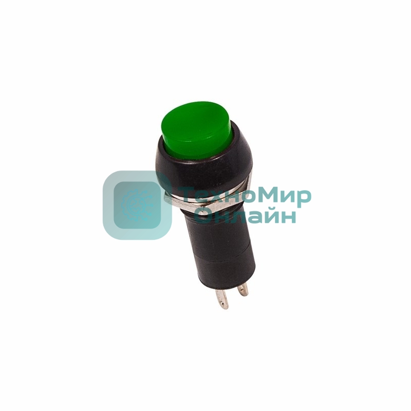 Выключатель-кнопка Rexant 250V 1А (2с) ON-OFF зеленый