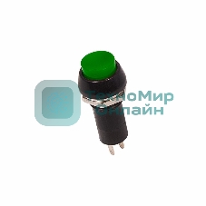 Выключатель-кнопка Rexant 250V 1А (2с) ON-OFF зеленый