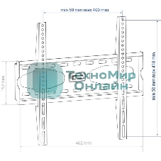 Крепеж Kromax STAR-33 new черный, Кр. стал. настенный для TV 22