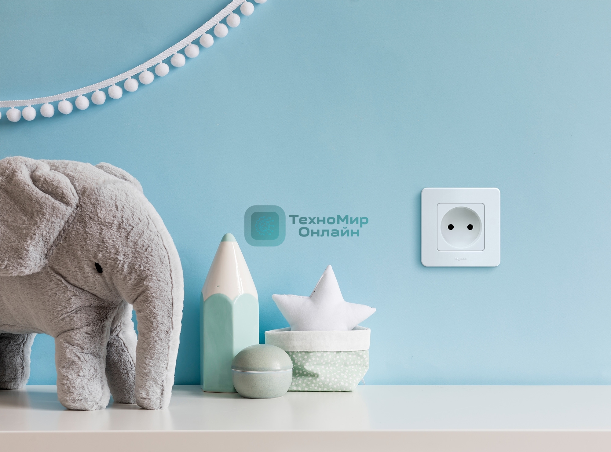 Розетка 2К 16А 250 В белый