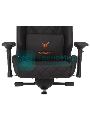 Кресло игровое Knight TITAN черный ромбик эко.кожа с подголов. крестовина металл