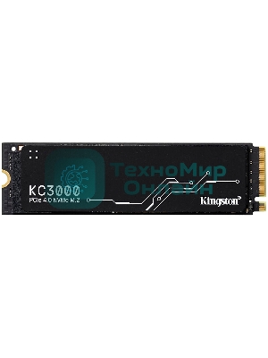 Накопитель SSD Kingston KC3000, 2Tb, PCIe 4.0 x4, M.2 2280, NVMe, R/W 7000/7000, с радиатором