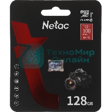 Флеш карта microSDHC 128Gb Netac P500 ULTRA NT02P500ULT-128G-S (без SD адаптера) 100Mb/s