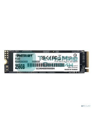 Накопитель SSD Patriot P320, 256Gb, PCIe 3.0 x4, M.2 2280, NVMe, R/W 2200/1200