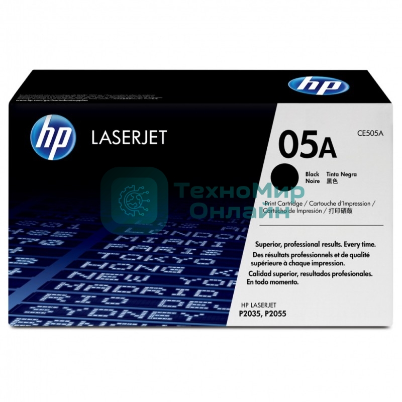 Картридж лазерный HP CE505A черный LJ P2055/P2035 (2300 стр.)