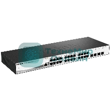 Коммутатор управляемый D-Link DGS-1210-28/ME/A2A2 уровня с 24 портами 10/100/1000Base-T и 4 портами 1000Base-X SFP
