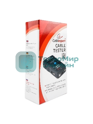 Тестер LAN Cablexpert NCT-2, 100/1000 Base-TX, для UTP, STP, RJ-11, USB-кабеля