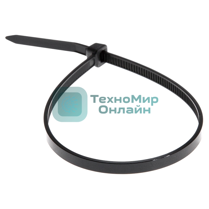 Хомут-стяжка кабельная нейлоновая Rexant 200 x3,6 мм, черная, упаковка 100 шт.