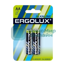 Элемент питания алкалиновый Ergolux LR6 BL-2 LR6 BL-2 1.5В Alkaline (блист.2шт)