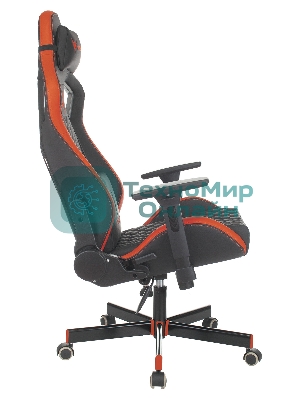 Кресло Knight OUTRIDER черный/красный, экокожа, 120 кг, механизм качания