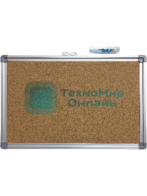 Доска пробковая Buro 60x90 см, алюминиевая рама