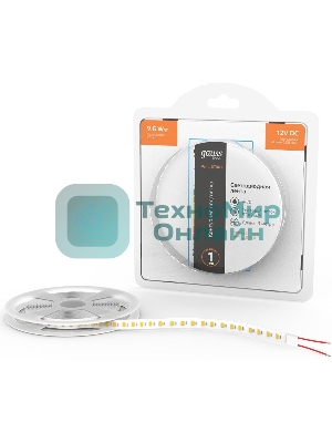 Лента светодиодная Basic Gauss 12V 9,6W/m 624lm/m 3000K IP20 LED 3m 1/100