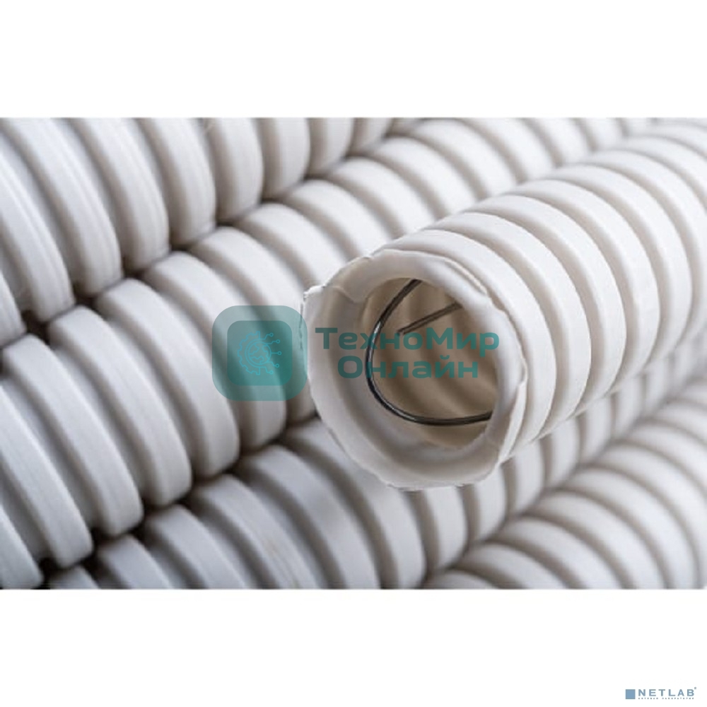 Труба гофрированная ПВХ ЭРА (серый) d 20 мм с зонд. легкая 100 м (15)