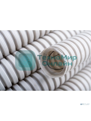 Труба гофрированная ПВХ ЭРА (серый) d 20 мм с зонд. легкая 100 м (15)