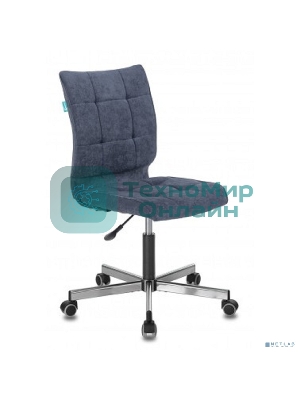 Кресло Бюрократ CH-330M/LT-27 темно-синий, экокожа, 120 кг, механизм качания, без подлокотников