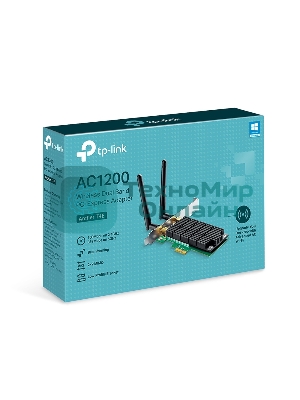 Адаптер TP-Link ARCHER T4E AC1200 Двухдиапазонный Wi-Fi адаптер PCI Express