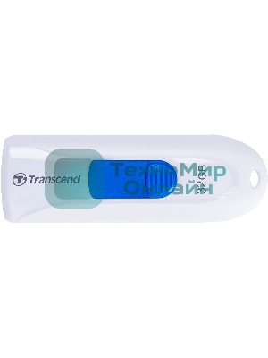 Флешка USB Transcend JetFlash 790 (TS32GJF790W), 32Gb, USB 3.0, R/W 90/40, белый/синий