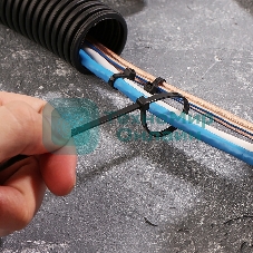 Хомут-стяжка кабельная нейлоновая Rexant 200 x3,6 мм, черная, упаковка 100 шт.