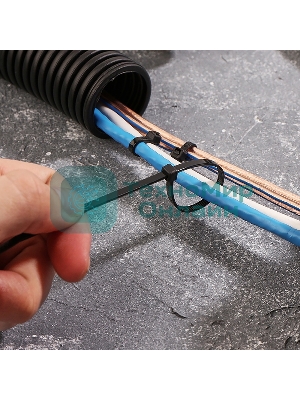 Хомут-стяжка кабельная нейлоновая Rexant 200 x3,6 мм, черная, упаковка 100 шт.