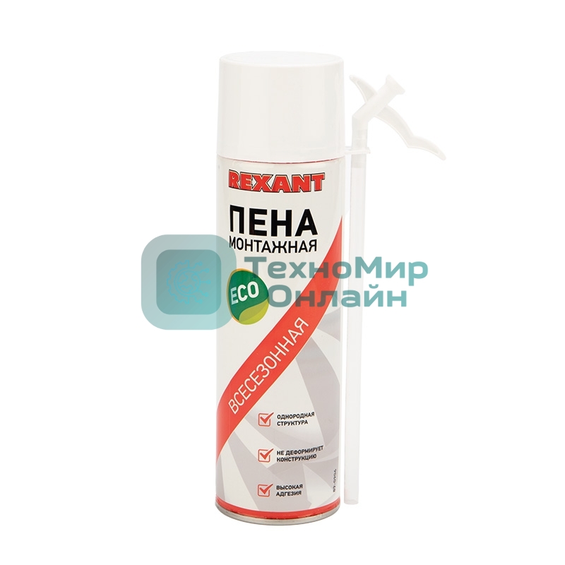 Пена монтажная всесезонная с трубочкой Rexant 40 л eco