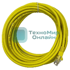 Патч-корд Buro UTP 4 пары cat5E CCA molded 5м желтый RJ-45 (m)-RJ-45 (m)