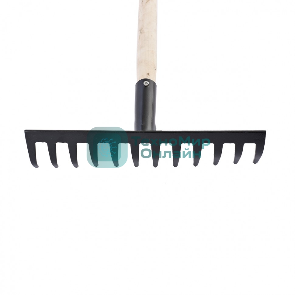 Грабли 12-зубые Сибртех с черенком прямые 300 мм