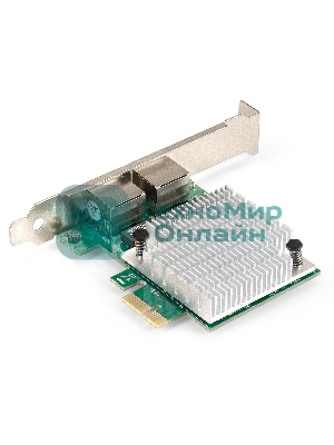 Сетевой адаптер ExeGate EXE-562 (PCI-E x1 v2.0, 2xRJ45, UTP 10/100/1000Mbps, Realtek Chipset RTL8111F)