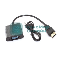 Переходник с кабелем HDMI на VGA плюс аудио