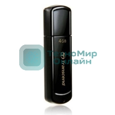 Флешка USB Transcend JetFlash 350 (TS4GJF350), 4Gb, USB 2.0, R/W 12/5, черный