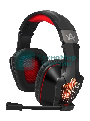 Гарнитура проводная Qumo Arsenal GHS 0016, стереогарнитура, подсветка, USB