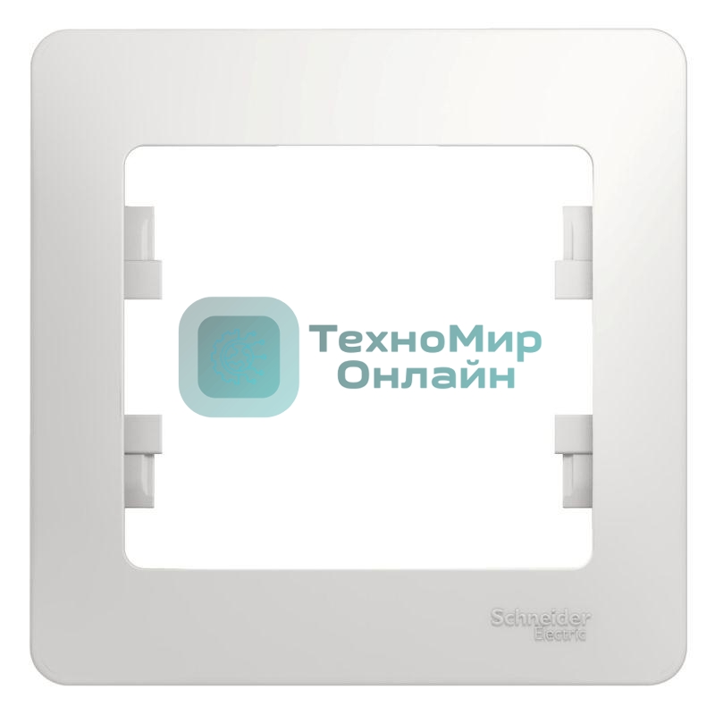 Рамка 1-м Glossa белый SchE GSL000101