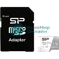 Флеш карта microSDXC 1Tb Class10 Silicon Power SP001TbSTXDA2V20SP Superior + adapter