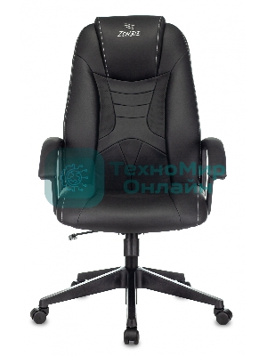Кресло игровое Zombie 8 черный, искусственная кожа, крестовина пластик