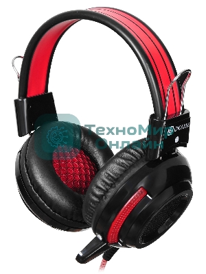 Проводные наушники Oklick HS-G300 черный/красный, полноразмерные, Jack 3.5 мм