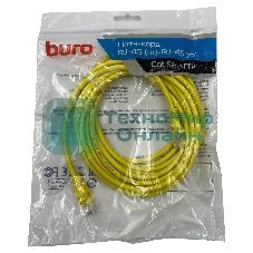 Патч-корд Buro UTP 4 пары cat5E CCA molded 5м желтый RJ-45 (m)-RJ-45 (m)