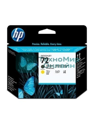 Картридж струйный HP №72 C9384A черный матовый/желтый печатающая головка для HP DJ T1100/T610