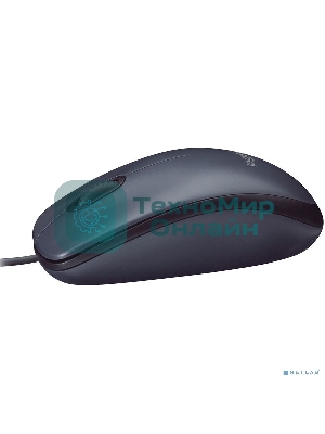 Мышь проводная Logitech M100/100R DARK/GREY (темно-серая/черная), 1000 dpi, USB, кнопки - 3