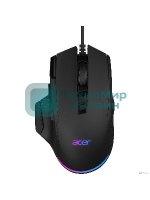 Мышь проводная Acer OMW180 черный, 6400 dpi, USB, кнопки - 9