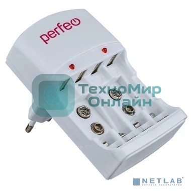 Зарядное устройство Perfeo PF_B4048 PF-VN-421 Ni-MH/CD, 220V, 4 слота, AA/AAA/9V, таймер