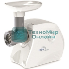 Мясорубка электрическая Ротор Альфа ЭМШ 35/250-1 белый, 1500 Вт, 0.6 кг/мин, защита от перегрузки, насадки - 2