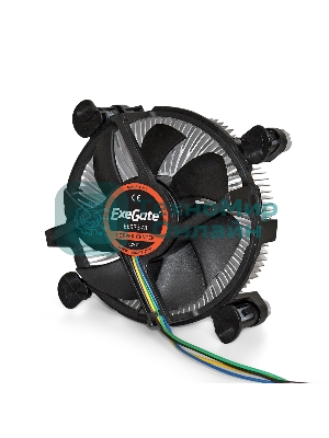 Кулер для процессора ExeGate EЕ97378 черный, 92 мм, алюминий/медь, 2400 об/мин, 23 дБ, 4 pin, 95 Вт, 60 мм