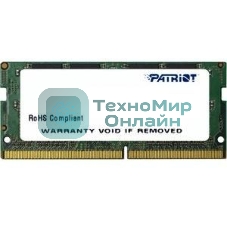 Оперативная память Patriot, DDR4, 16GB (1x16 GB), 2400 MHz, CL17, SO-DIMM