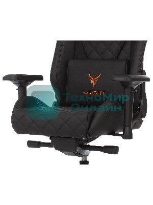 Кресло игровое Knight TITAN черный ромбик эко.кожа с подголов. крестовина металл