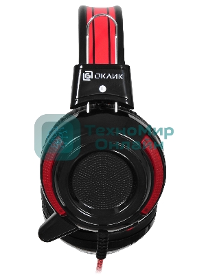 Проводные наушники Oklick HS-G300 черный/красный, полноразмерные, Jack 3.5 мм