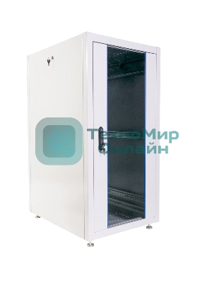 Шкаф телекоммуникационный напольный ЭКОНОМ 24U (600 × 600) дверь стекло, дверь металл
