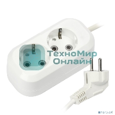 Удлинитель Smartbuy SBE-16-2-05-Z 2 гнезда 5 метра 16А/3,5 кВт с заземлением ПВС 3х1 мм2