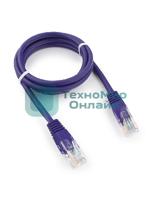 Патч-корд UTP Cablexpert cat.5e, 1м, литой, многожильный, фиолетовый