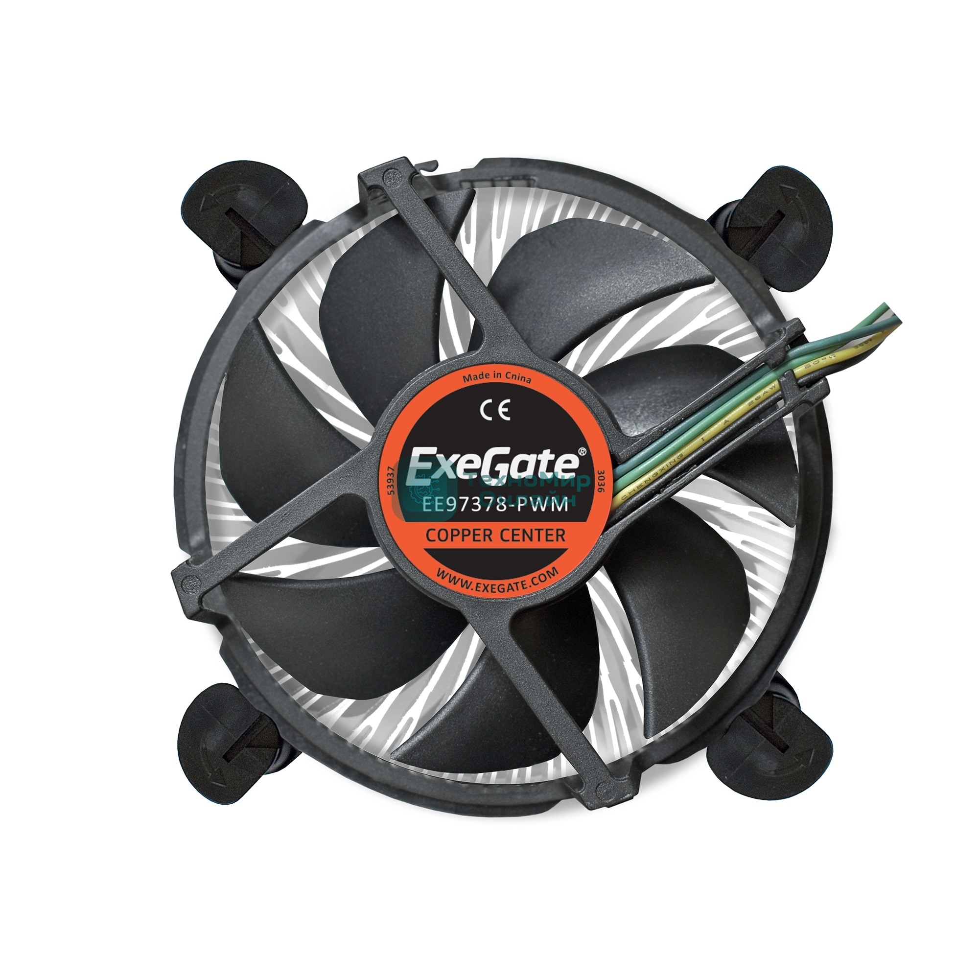 Кулер для процессора ExeGate EЕ97378-PWM черный, 92 мм, алюминий/медь, 2600 об/мин, 24 дБ, 4 pin, 95 Вт, 60 мм