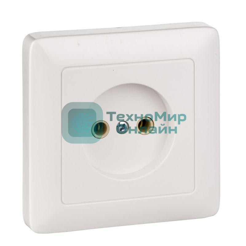 Розетка WESSEN RS10-132-BХИТ белый 1-я б/з 10А скрытый монтаж