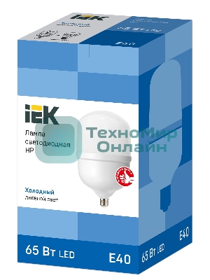 Лампа светодиодная IEK LLE-HP-65-230-65-E40 HP 65Вт 230В 6500К E40